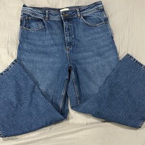 Sezane Indigo Wide Leg Jeans